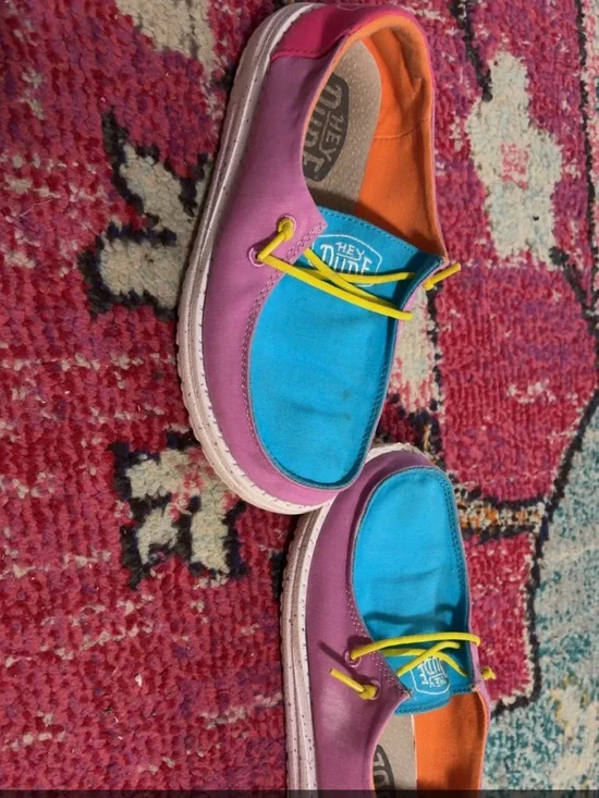 Hey Dude Kids Sneakers in Pink, Blue, Yellow, Orange
