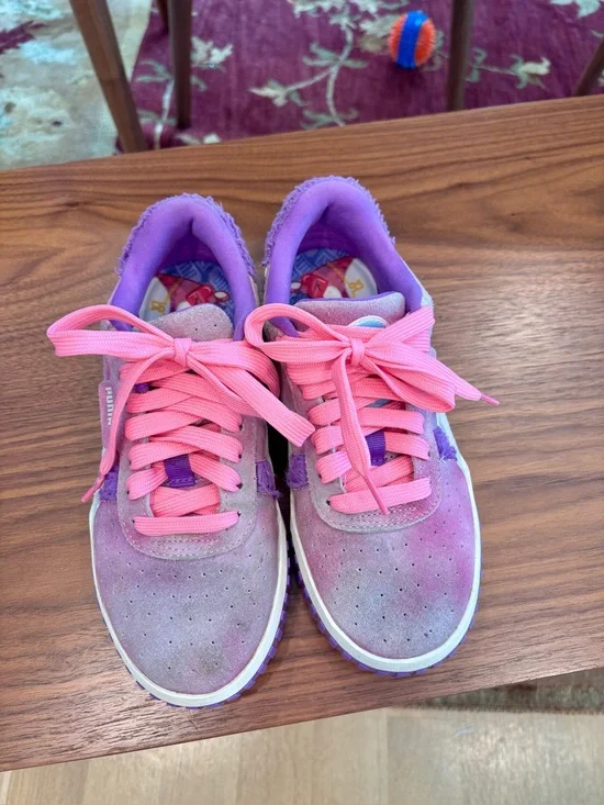 Puma Kids Pink and Purple Lace-Up Sneakers (Squish mellow theme)