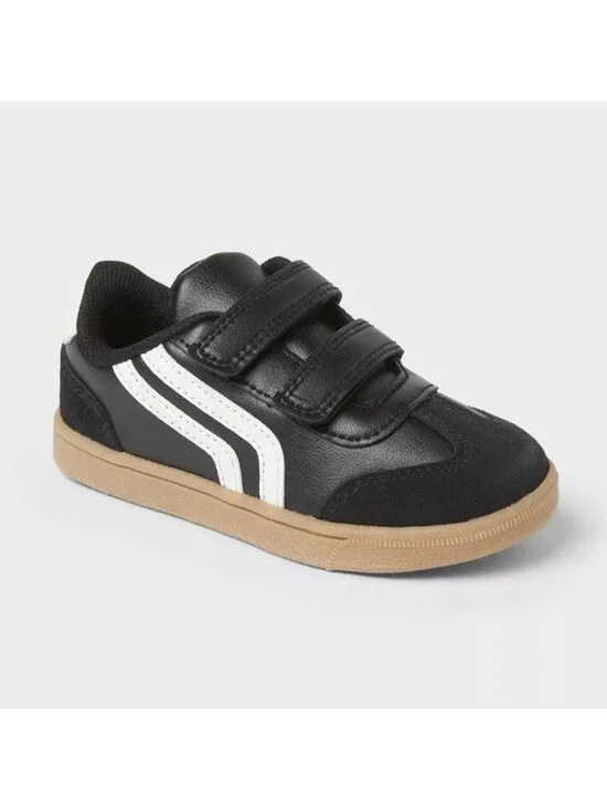 NEW Cat & Jack Toddler Dakota Retro Court Sneakers - Black