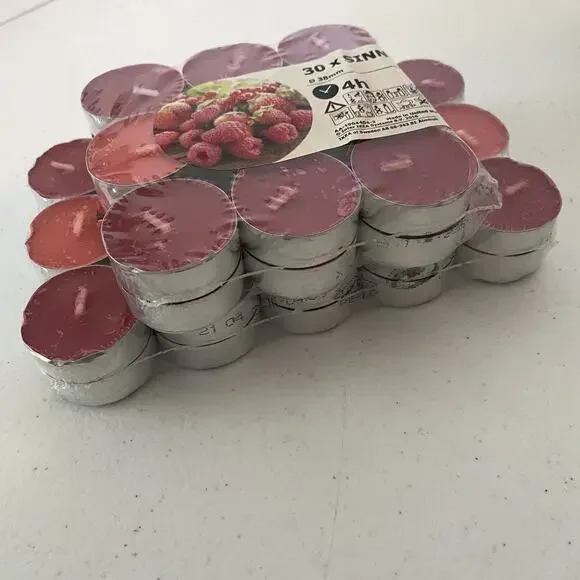 48 IKEA SINNLIG Scented Tealight Candles tea light - Red Garden Berries