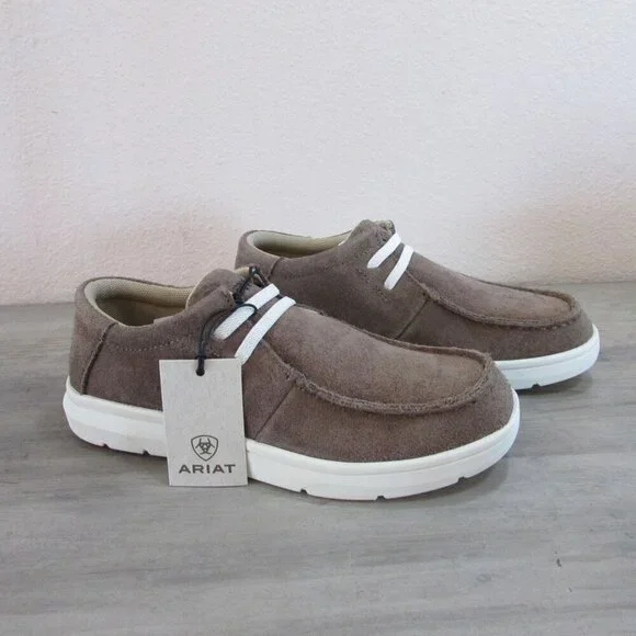 Ariat Toddler Kid's 8 Hilo Slip on Sneaker Shoe Brown Bomber Suede 10051007