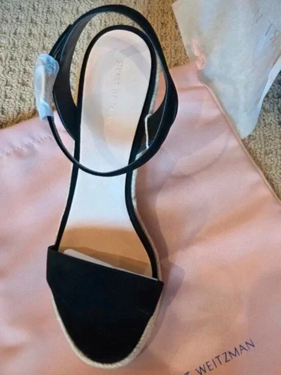 NWT Stuart Weitzman Teddi Espadrille Wedge Sandals 41.5 US 11