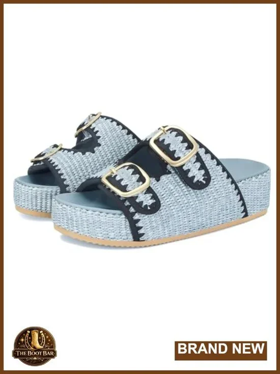 Platform Espadrille Wedge Sandals Woven Straw Adjustable Strap