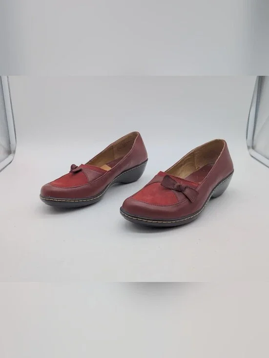 KB & Company Leather Upper Slip-On Wedge Loafers – Women’s Size 7M