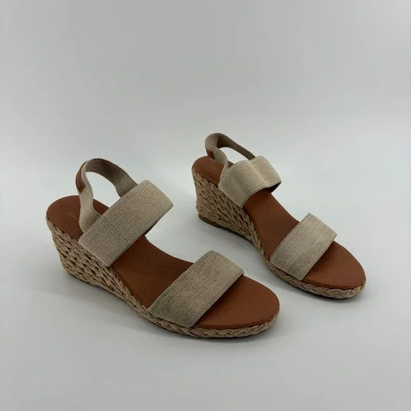 Tommy Bahama‎ Sakura Espadrille Wedge Beige Womens 8.5 M Jute Sandals