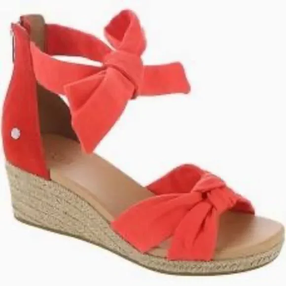 UGG Yarrow Women's Sandal Red Pepper Ankle Wrap Sz 9.5‎