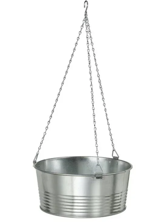 KORKGRAN 006.119.82 Hanging planter, indoor/outdoor/galvanized, 11