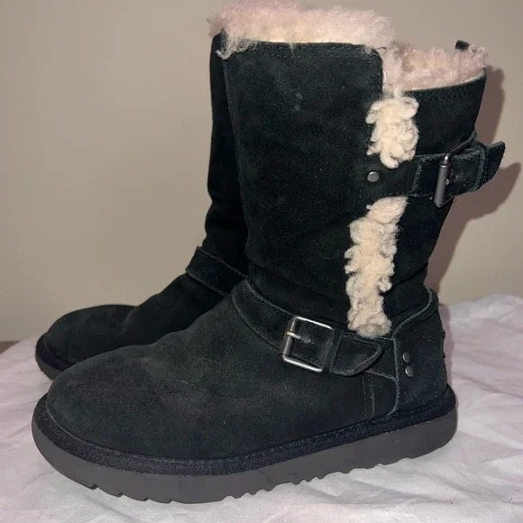 UGG Junior Size 3  Black Suede Boots