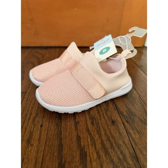 Cat & Jack Unisex Toddler Light Pink Slip-On Water Shoes Size 8 NWOB Mesh Top