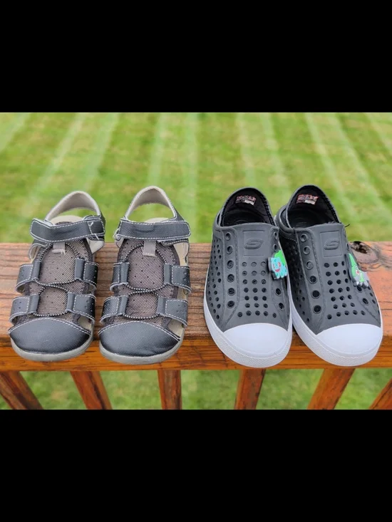 Skechers Foamies/See Kai Run Spencer Fisherman Sandals Bundle Sz 12/13C