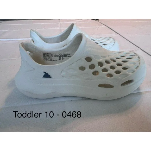 Rugged Shark Toddler White Foam Clogs Slip On Water Shoes Size 10 GTR845SG711