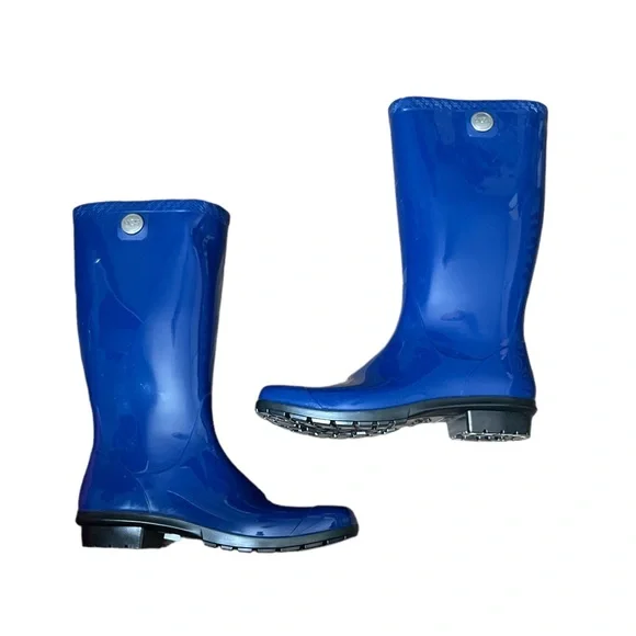 UGG Australia Women's Rain Boot Royal Blue Jay Shaye Tall 1012350‎ Size 9