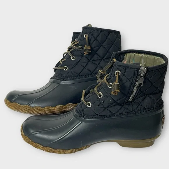 Sperry Women's 7.5M Waterproof Rubber Saltwater Brown‎ Boots