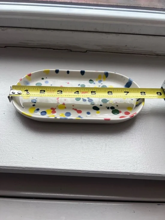 Multicolor Confetti Ceramic Plate/ Small Tray