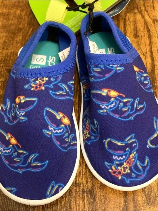 Speedo Kids' Beach Bootie Water Shoes - Neon Shark Size Small (5/6)  New