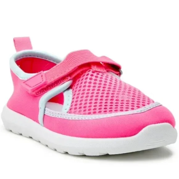 NWT Wonder Nation Toddler Girls' Neon Hot Pink Water Shoes, Sz 2-3