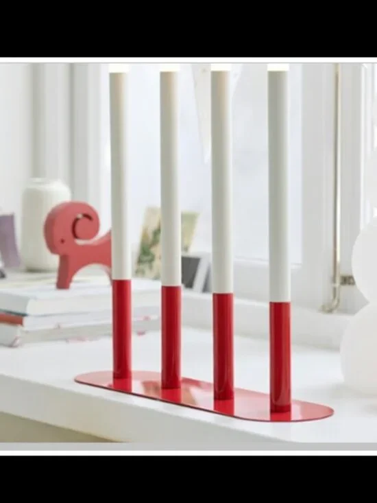 IKEA STRÅLA LED Battery Operated Candelabra, Red, 406.066.48