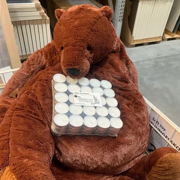 100pc IKEA GLIMMA Unscented tea lights date night 🕯️ Bear 🐻 not included!