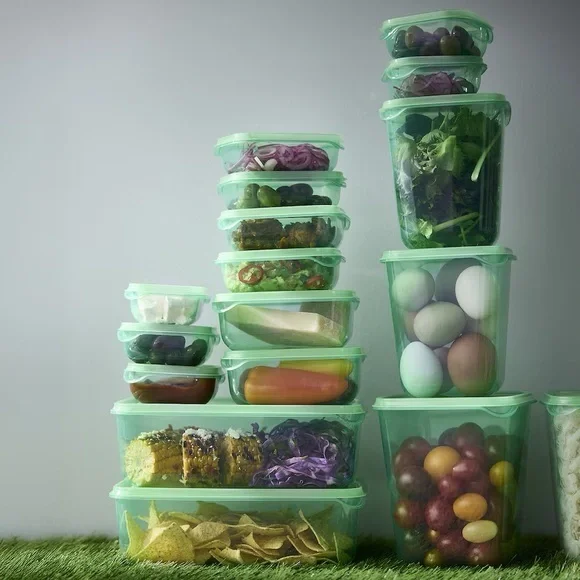 IKEA Green Food Storage Container Set New