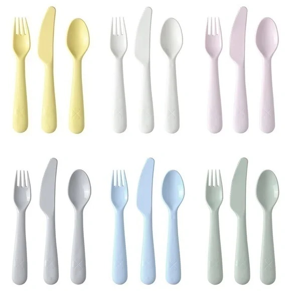 18 piece picnic IKEA KALAS Flatware Set Pastels