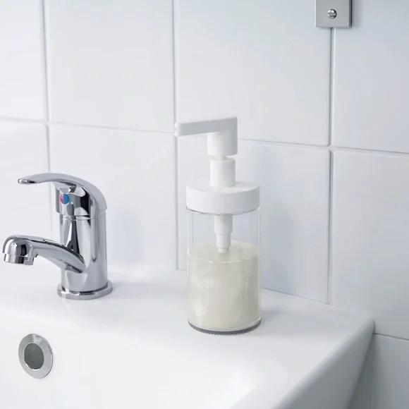 Ikea TACKAN soap dispenser glass dishwashing soap