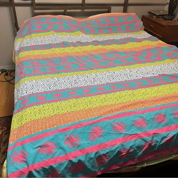 IKEA Lappljung multicolored tribal stripe twin duvet cover