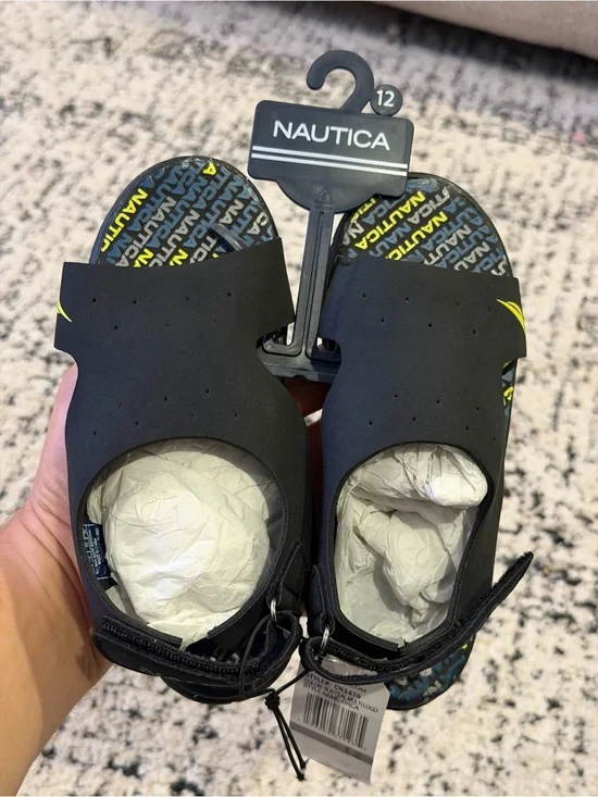 Nautica Kids Black and Yellow Water Shoes