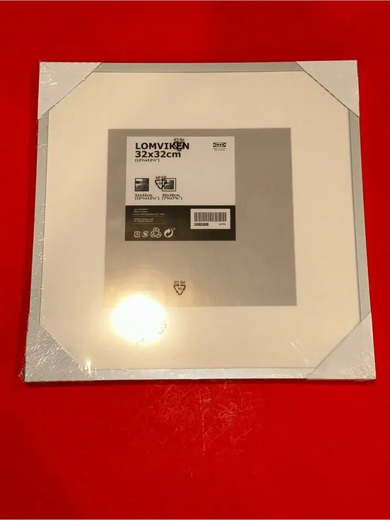 IKEA LOMVIKEN Silver Picture Frame 32X32 cm 12 ½X12 ½ 