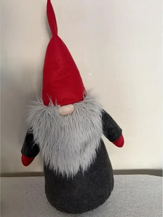 IKEA Vinterfint Gnome Standing Holiday Santa Red Grey Decoration Plush 14.5