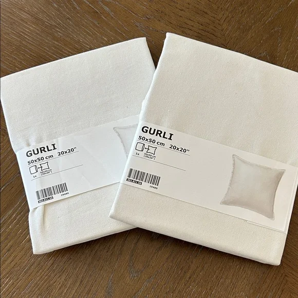 IKEA GURLI White Cushion Cover - Pair
