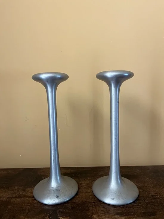 Vintage Ikea Kayla Carl Ojerstam 10” Candlestick Candle Holder Set of Two