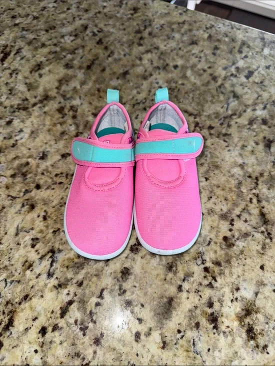 Speedo Pink and Teal Kids Water Shoes with Hook-and-Loop Strap