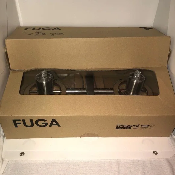 IKEA FUGA 2 Bulb Light Silver New Open Box 200.690.03 35W Bulbs