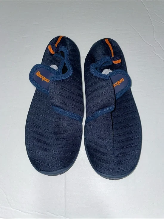 Kids' Navy Water Shoes with Orange Accent