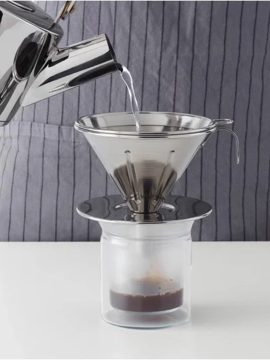 IKEA ÖVERST Metal Coffee Filter Stainless Steel  903.602.34 NWT