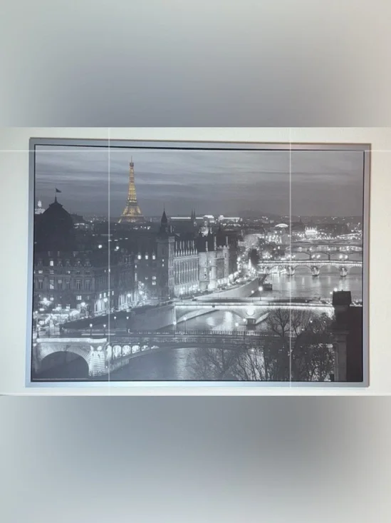 IKEA PJATTERYD Paris Cityscape Framed Wall Art Jean-Marc Charles Black White