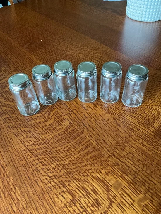 Set of 6 IKEA glass spice jars