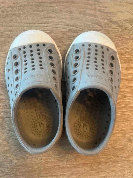 Native Shoes Kids Light Gray Slip-On Water Shoes