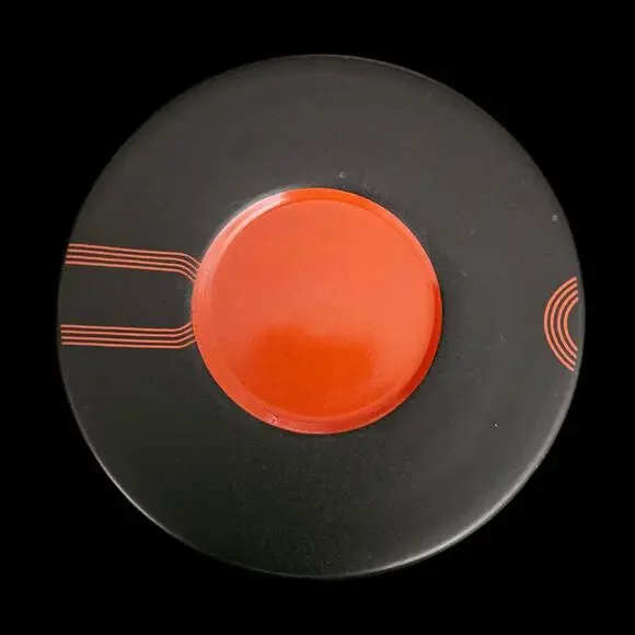 IKEA Black Red Accent Plates Set of 2 Modern Sweden Thailand