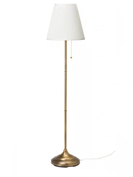 NWT ÅRSTID Floor lamp, brass/white
