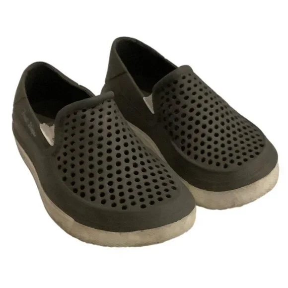 First Steps‎ by Stepping Stones Slip On Garden Clogs Shoes Toddler 6 Gray White