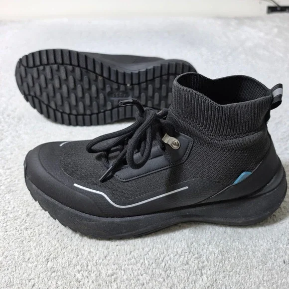 Vessi Stormburst High Top Women Size 11 Black Waterproof Sneakers Boots MINT