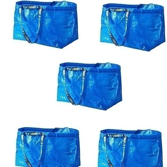 5 Ikea Frakta Bags storage shopping spring clean super sturdy laundry NO zipper