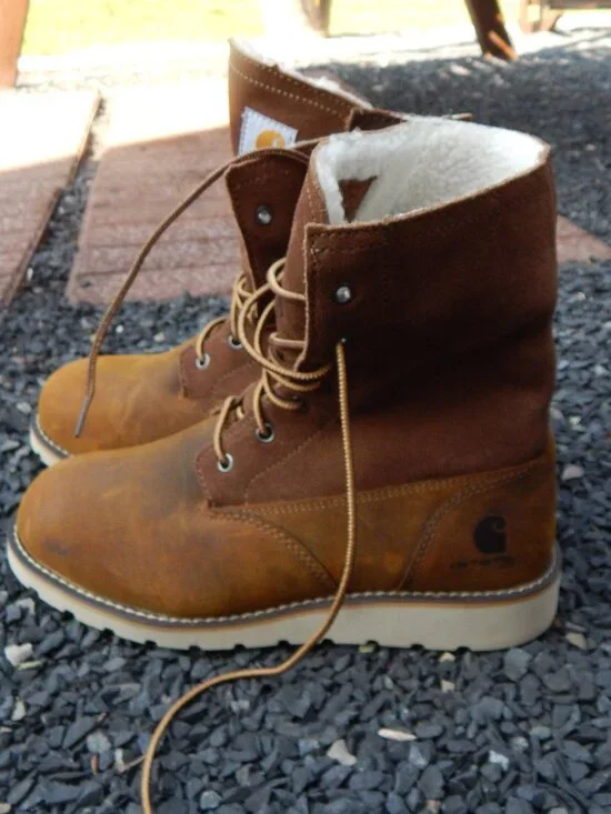 Woman's Boots Carhartt Fold Down Winter Insulated FW806 W Size 10 BROWN *****