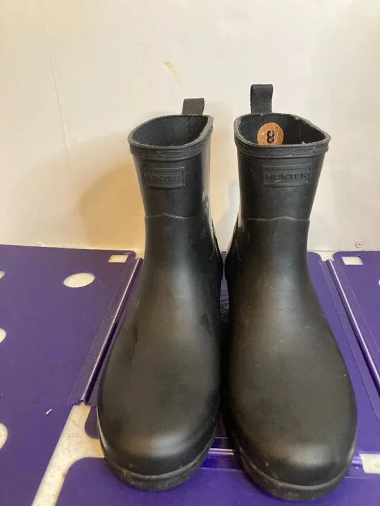 HUNTER WOMENS ANKLE RAIN BOOT SIZE 8
