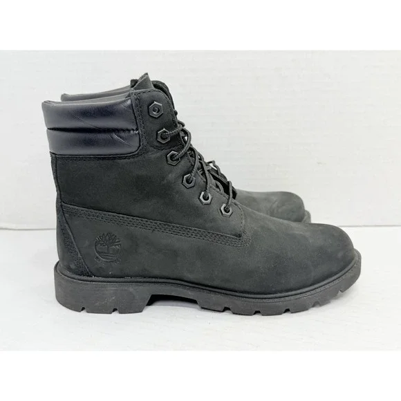 Timberland Linden Woods 6-Inch Waterproof Boots Women's 7 Black A156S