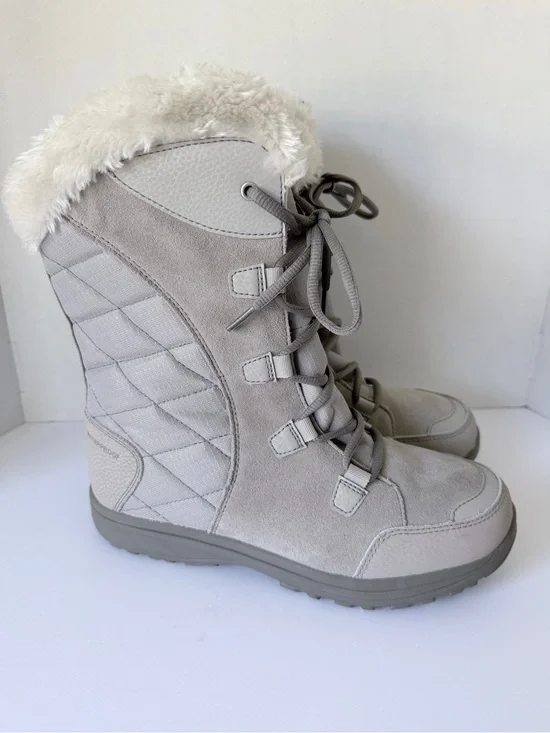 Columbia Women's Faux Fur Winter Boots - Light Gray