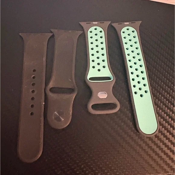Black and Mint Green Smartwatch Bands