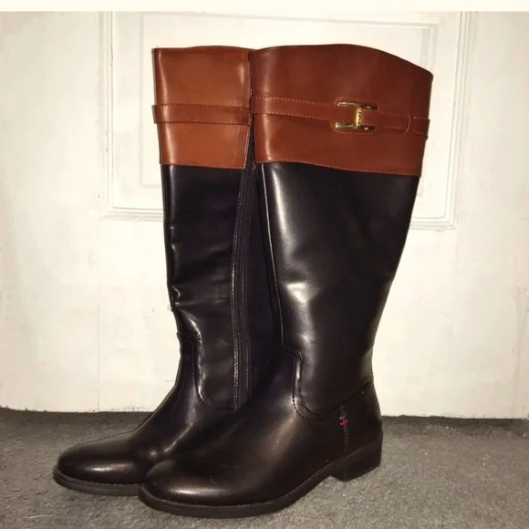 TOMMY HILFIGER TWO-TONE BOOTS‎