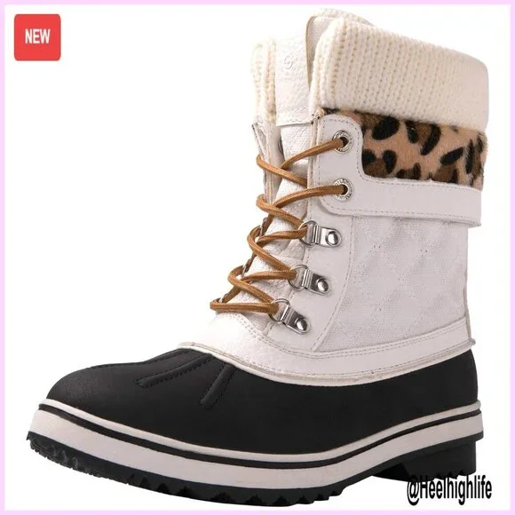 Waterproof Winter Snow Boots Women's Thermolite Insulation -15F Slip Resistant